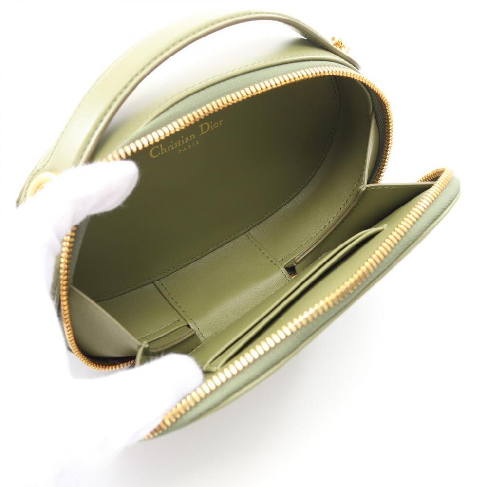 Dior Oval Camera Bag Shoulder Leather Khaki Green - Picture 3 of 5